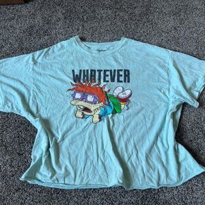 Women’s pre-loved Rugrats Nickelodeon Chucky graphic tea whatever light blue XL